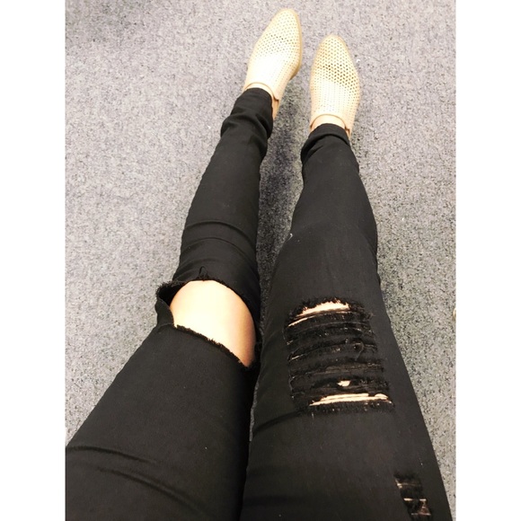 ❗️LAST❗️Black ripped distress jeans - Picture 4 of 6